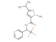 3-isopropyl-1-methyl-N-[2,2,2-trifluoro-1-(3-pyridinyl)ethyl]-1H-pyrazole-5-carboxamide