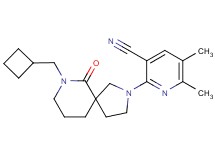 2-[7-(cyclobutylmethyl)-6-oxo-2,7-diazaspiro[4.5]dec-2-yl]-5,6-dimethylnicotinonitrile