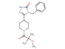 4-benzyl-5-[1-(2-methoxy-2-methylpropanoyl)-4-piperidinyl]-2,4-dihydro-3H-1,2,4-triazol-3-one