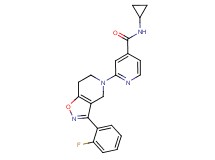 N-cyclopropyl-2-[3-(2-fluorophenyl)-6,7-dihydroisoxazolo[4,5-c]pyridin-5(4H)-yl]isonicotinamide