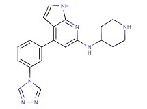 N-piperidin-4-yl-4-[3-(4H-1,2,4-triazol-4-yl)phenyl]-1H-pyrrolo[2,3-b]pyridin-6-amine