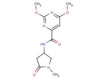 2,6-dimethoxy-N-(1-methyl-5-oxo-3-pyrrolidinyl)-4-pyrimidinecarboxamide