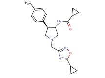 N-[(3S*,4R*)-1-[(5-cyclopropyl-1,2,4-oxadiazol-3-yl)methyl]-4-(4-methylphenyl)-3-pyrrolidinyl]cyclopropanecarboxamide