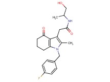 2-[1-(4-fluorobenzyl)-2-methyl-4-oxo-4,5,6,7-tetrahydro-1H-indol-3-yl]-N-(2-hydroxy-1-methylethyl)acetamide