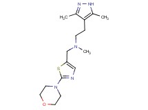 2-(3,5-dimethyl-1H-pyrazol-4-yl)-N-methyl-N-[(2-morpholin-4-yl-1,3-thiazol-5-yl)methyl]ethanamine