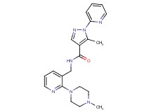 5-methyl-N-{[2-(4-methylpiperazin-1-yl)pyridin-3-yl]methyl}-1-pyridin-2-yl-1H-pyrazole-4-carboxamide