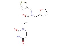 3-(2,4-dioxo-3,4-dihydropyrimidin-1(2H)-yl)-N-(tetrahydrofuran-2-ylmethyl)-N-(3-thienylmethyl)propanamide