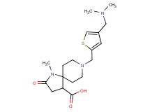 8-({4-[(dimethylamino)methyl]-2-thienyl}methyl)-1-methyl-2-oxo-1,8-diazaspiro[4.5]decane-4-carboxylic acid