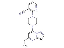 2-[4-(5-ethylpyrazolo[1,5-a]pyrimidin-7-yl)-1-piperazinyl]nicotinonitrile