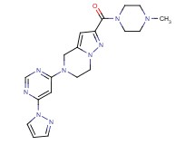 2-[(4-methylpiperazin-1-yl)carbonyl]-5-[6-(1H-pyrazol-1-yl)pyrimidin-4-yl]-4,5,6,7-tetrahydropyrazolo[1,5-a]pyrazine