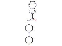 N-[1-(tetrahydro-2H-thiopyran-4-yl)piperidin-4-yl]pyrazolo[1,5-a]pyrimidine-2-carboxamide