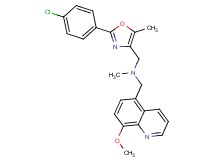 1-[2-(4-chlorophenyl)-5-methyl-1,3-oxazol-4-yl]-N-[(8-methoxy-5-quinolinyl)methyl]-N-methylmethanamine