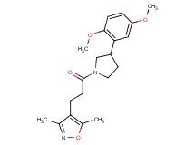 4-{3-[3-(2,5-dimethoxyphenyl)-1-pyrrolidinyl]-3-oxopropyl}-3,5-dimethylisoxazole