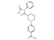 6-[3-(5-oxo-4-phenyl-4,5-dihydro-1H-1,2,4-triazol-3-yl)piperidin-1-yl]nicotinamide