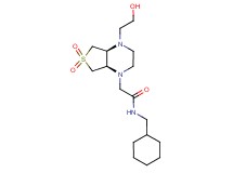N-(cyclohexylmethyl)-2-[(4aS*,7aR*)-4-(2-hydroxyethyl)-6,6-dioxidohexahydrothieno[3,4-b]pyrazin-1(2H)-yl]acetamide