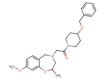 4-{2-[4-(benzyloxy)-1-piperidinyl]-2-oxoethyl}-8-methoxy-2-methyl-2,3,4,5-tetrahydro-1,4-benzoxazepine