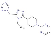 2-{4-[4-ethyl-5-(1H-1,2,4-triazol-1-ylmethyl)-4H-1,2,4-triazol-3-yl]piperidin-1-yl}pyrimidine