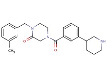 1-(3-methylbenzyl)-4-(3-piperidin-3-ylbenzoyl)piperazin-2-one