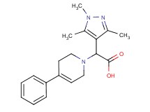 (4-phenyl-3,6-dihydropyridin-1(2H)-yl)(1,3,5-trimethyl-1H-pyrazol-4-yl)acetic acid