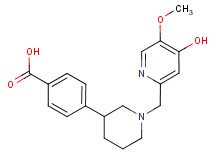 4-{1-[(4-hydroxy-5-methoxypyridin-2-yl)methyl]piperidin-3-yl}benzoic acid
