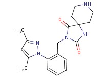 3-[2-(3,5-dimethyl-1H-pyrazol-1-yl)benzyl]-1,3,8-triazaspiro[4.5]decane-2,4-dione