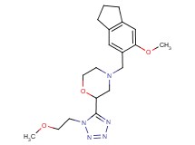 4-[(6-methoxy-2,3-dihydro-1H-inden-5-yl)methyl]-2-[1-(2-methoxyethyl)-1H-tetrazol-5-yl]morpholine