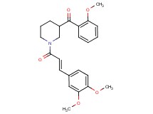 {1-[(2E)-3-(3,4-dimethoxyphenyl)-2-propenoyl]-3-piperidinyl}(2-methoxyphenyl)methanone