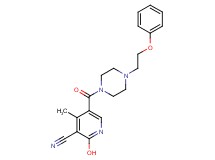 2-hydroxy-4-methyl-5-{[4-(2-phenoxyethyl)-1-piperazinyl]carbonyl}nicotinonitrile