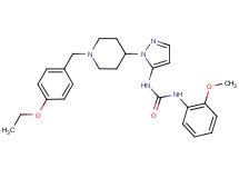 N-{1-[1-(4-ethoxybenzyl)-4-piperidinyl]-1H-pyrazol-5-yl}-N'-(2-methoxyphenyl)urea
