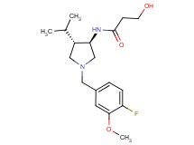 N-[rel-(3R,4S)-1-(4-fluoro-3-methoxybenzyl)-4-isopropyl-3-pyrrolidinyl]-3-hydroxypropanamide hydrochloride