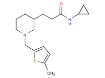 N-cyclopropyl-3-{1-[(5-methyl-2-thienyl)methyl]-3-piperidinyl}propanamide