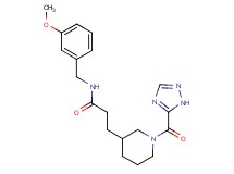 N-(3-methoxybenzyl)-3-[1-(1H-1,2,4-triazol-5-ylcarbonyl)piperidin-3-yl]propanamide