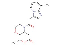 ethyl {4-[(8-methylimidazo[1,2-a]pyridin-3-yl)acetyl]morpholin-3-yl}acetate