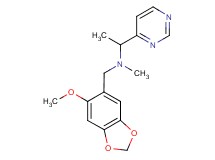 N-[(6-methoxy-1,3-benzodioxol-5-yl)methyl]-N-methyl-1-pyrimidin-4-ylethanamine