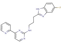 N-[3-(5-fluoro-1H-benzimidazol-2-yl)propyl]-4-(2-pyridinyl)-2-pyrimidinamine