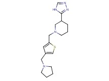 1-{[4-(pyrrolidin-1-ylmethyl)-2-thienyl]methyl}-3-(4H-1,2,4-triazol-3-yl)piperidine