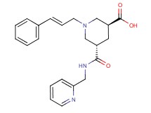 (3S*,5S*)-1-[(2E)-3-phenyl-2-propen-1-yl]-5-{[(2-pyridinylmethyl)amino]carbonyl}-3-piperidinecarboxylic acid