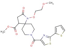 methyl 1-(2-methoxyethoxy)-2-oxo-8-{[2-(2-thienyl)-1,3-thiazol-4-yl]carbonyl}-1,8-diazaspiro[4.5]decane-4-carboxylate