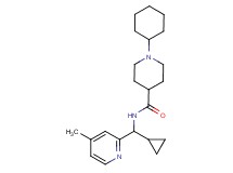 1-cyclohexyl-N-[cyclopropyl(4-methyl-2-pyridinyl)methyl]-4-piperidinecarboxamide