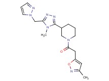 1-[(3-methylisoxazol-5-yl)acetyl]-3-[4-methyl-5-(1H-pyrazol-1-ylmethyl)-4H-1,2,4-triazol-3-yl]piperidine