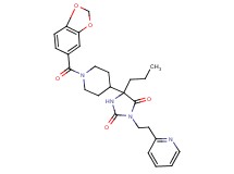 5-[1-(1,3-benzodioxol-5-ylcarbonyl)-4-piperidinyl]-5-propyl-3-[2-(2-pyridinyl)ethyl]-2,4-imidazolidinedione