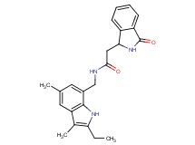 N-[(2-ethyl-3,5-dimethyl-1H-indol-7-yl)methyl]-2-(3-oxo-2,3-dihydro-1H-isoindol-1-yl)acetamide