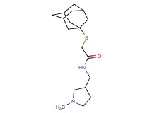 2-(1-adamantylthio)-N-[(1-methylpyrrolidin-3-yl)methyl]acetamide
