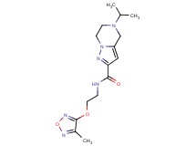 5-isopropyl-N-{2-[(4-methyl-1,2,5-oxadiazol-3-yl)oxy]ethyl}-4,5,6,7-tetrahydropyrazolo[1,5-a]pyrazine-2-carboxamide
