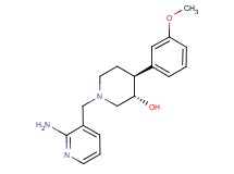 (3S*,4S*)-1-[(2-aminopyridin-3-yl)methyl]-4-(3-methoxyphenyl)piperidin-3-ol