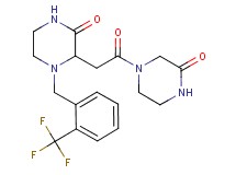 3-[2-oxo-2-(3-oxo-1-piperazinyl)ethyl]-4-[2-(trifluoromethyl)benzyl]-2-piperazinone