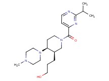 3-[(3R*,4S*)-1-[(2-isopropylpyrimidin-4-yl)carbonyl]-4-(4-methylpiperazin-1-yl)piperidin-3-yl]propan-1-ol