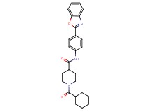 N-[4-(1,3-benzoxazol-2-yl)phenyl]-1-(cyclohexylcarbonyl)-4-piperidinecarboxamide