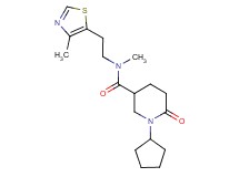 1-cyclopentyl-N-methyl-N-[2-(4-methyl-1,3-thiazol-5-yl)ethyl]-6-oxo-3-piperidinecarboxamide