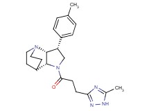 (3R*,3aR*,7aR*)-3-(4-methylphenyl)-1-[3-(5-methyl-1H-1,2,4-triazol-3-yl)propanoyl]octahydro-4,7-ethanopyrrolo[3,2-b]pyridine